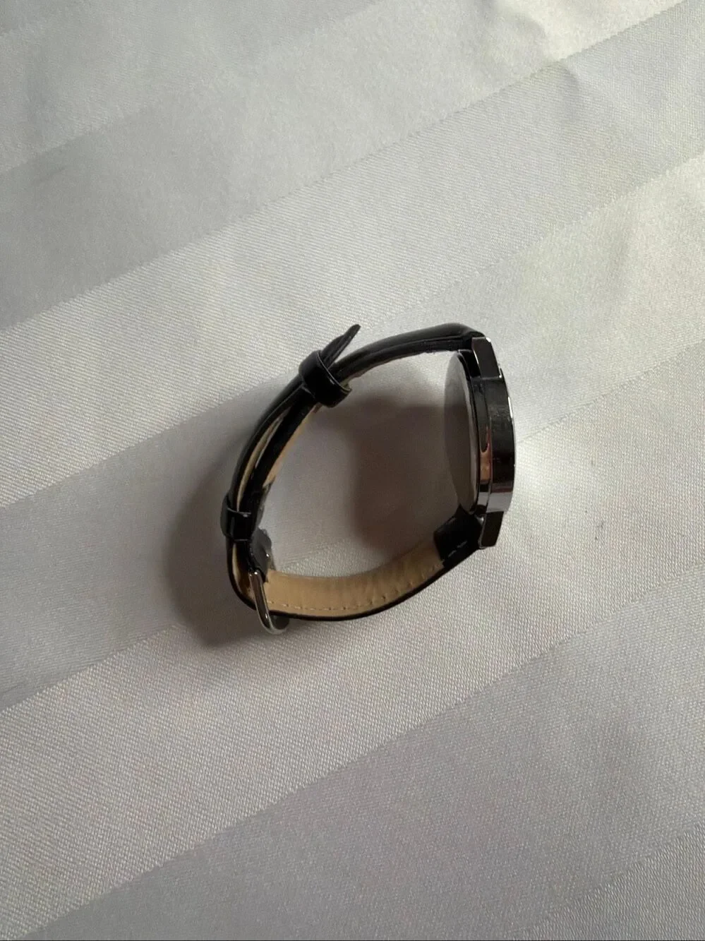 Disney Mickey Mouse Analog Watch Black Band Japan Movement Untested